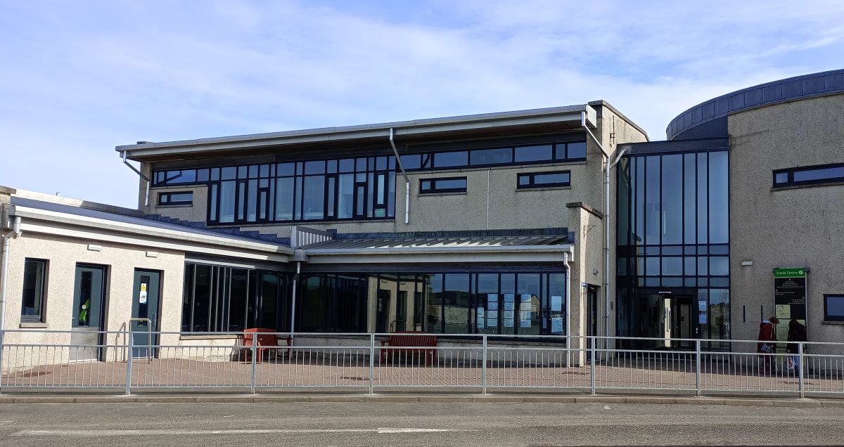 the building at Kirkwall travel centre at the bus station