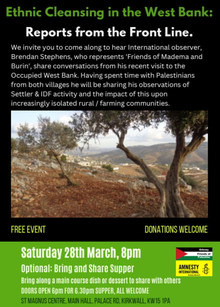 Ethnic Cleansing in The West Bank.