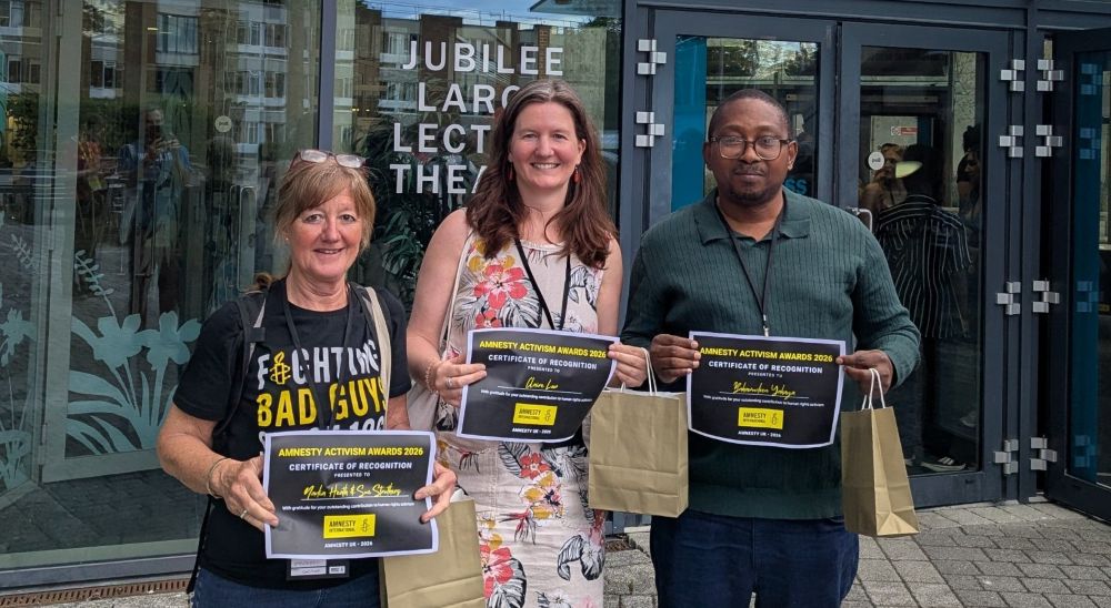 Outstanding Work of Amnesty Orkney Recognised with National Award