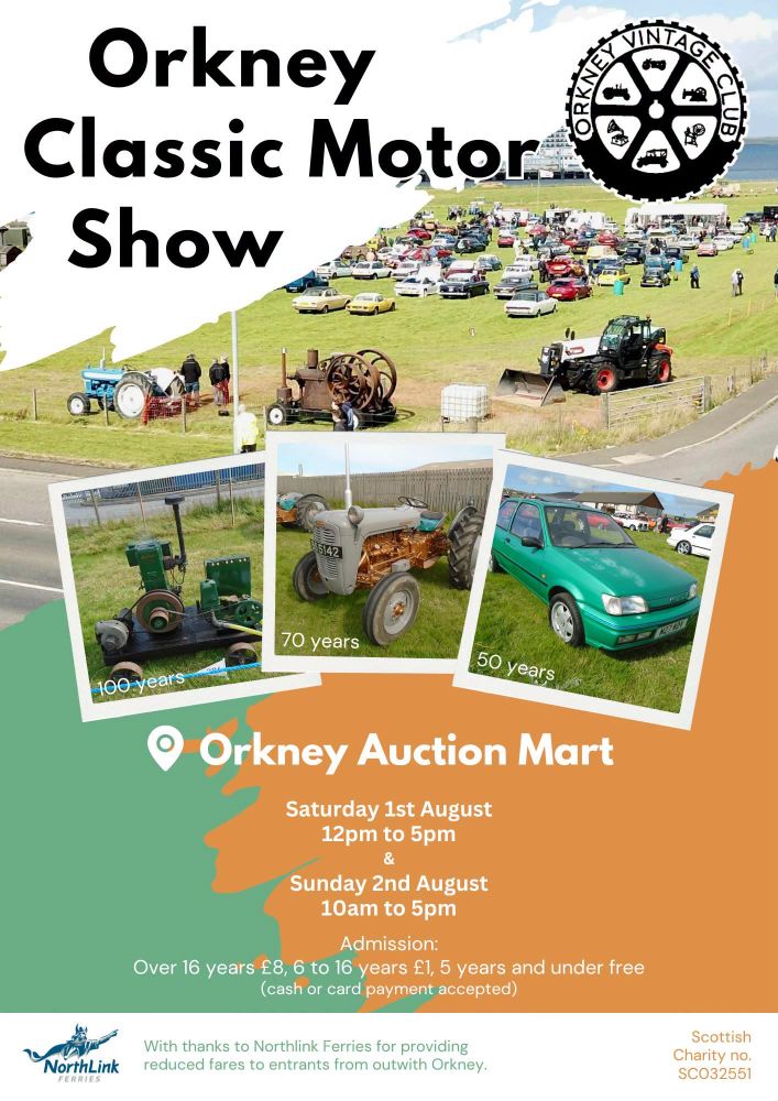 Orkney Classic Motor Show 1 & 2 August