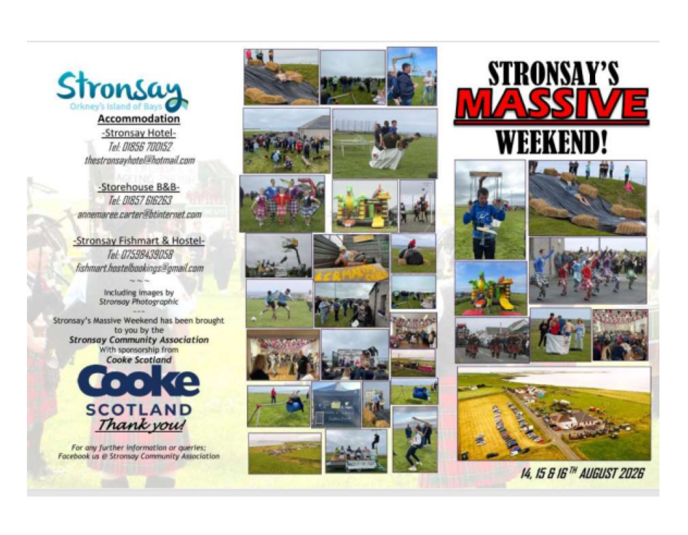 Stronsay Massive Weekend 14, 15 & 16 August